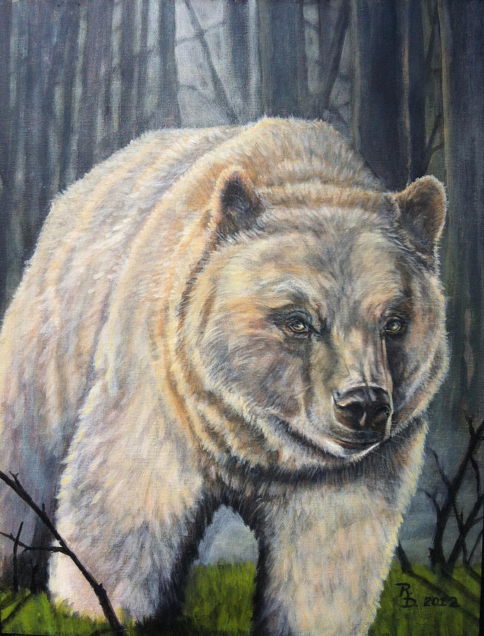 Kermode 'Spirit' Bear Painting by Rayna DeHoog - Fine Art America