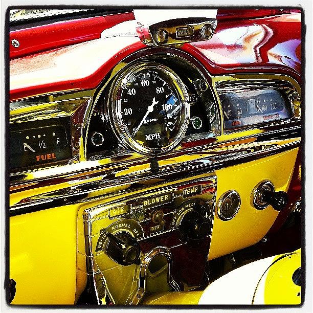Car Photograph - Ketchup And Mustard Dash #classic #car by Erin Britton