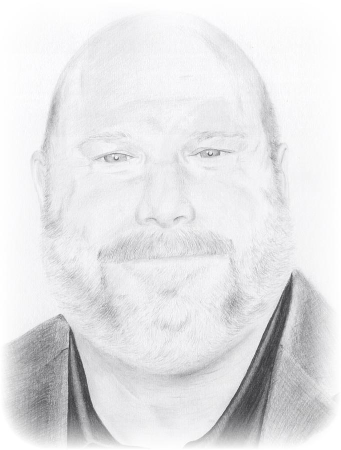 Kevin Chamberlin Portrait Drawing by Trevin  Nocent