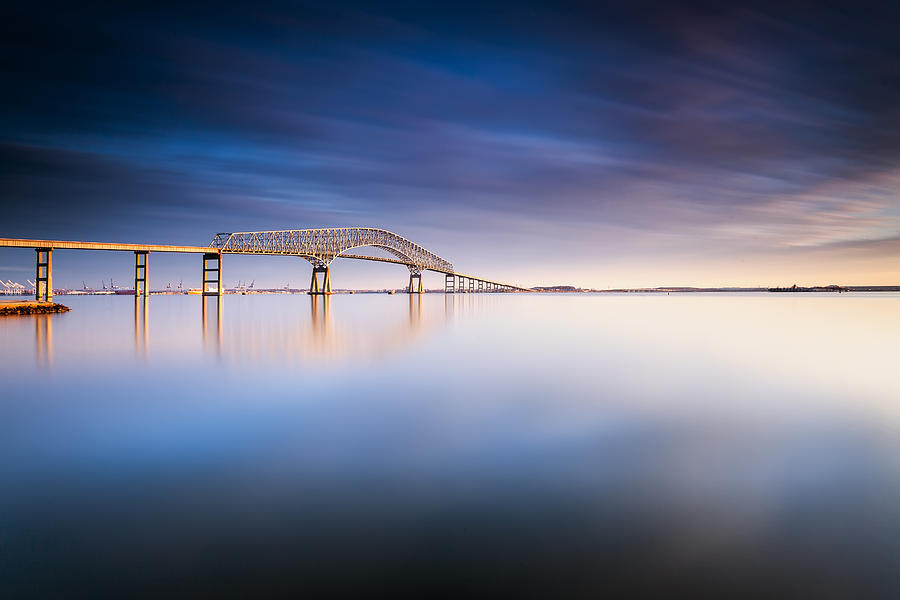 Baltimore Photograph - Key Bridge 2014 by Edward Kreis
