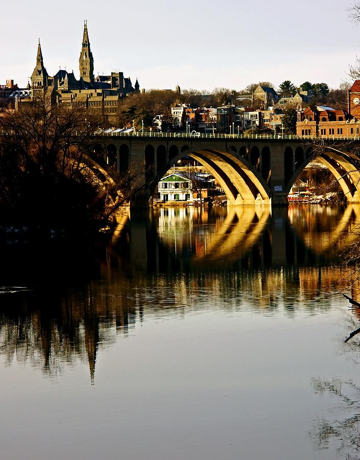 Key Bridge and Georgetown  Photograph by Bill Jonscher