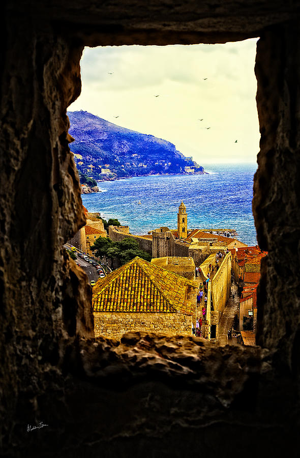 Car Photograph - Keyhole View of Dubrovnik 2 by Madeline Ellis