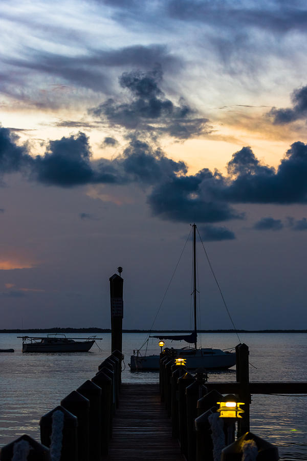 Key Largo Bayside Dock Photograph by Ed Gleichman