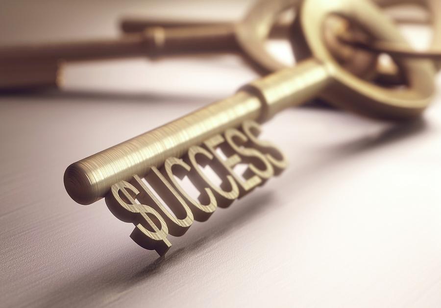 Key To Success Photograph by Ktsdesign