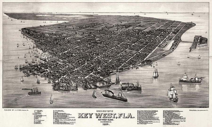 Key West, 1884 Drawing by Granger