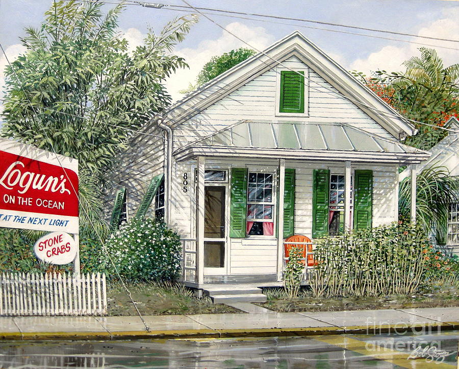 Key West 1955 Painting by Bob  George