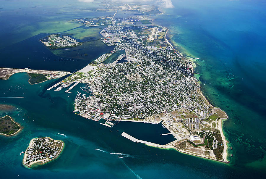 Bird's Eye View Photograph - Key West Aerial by Rob Oneal