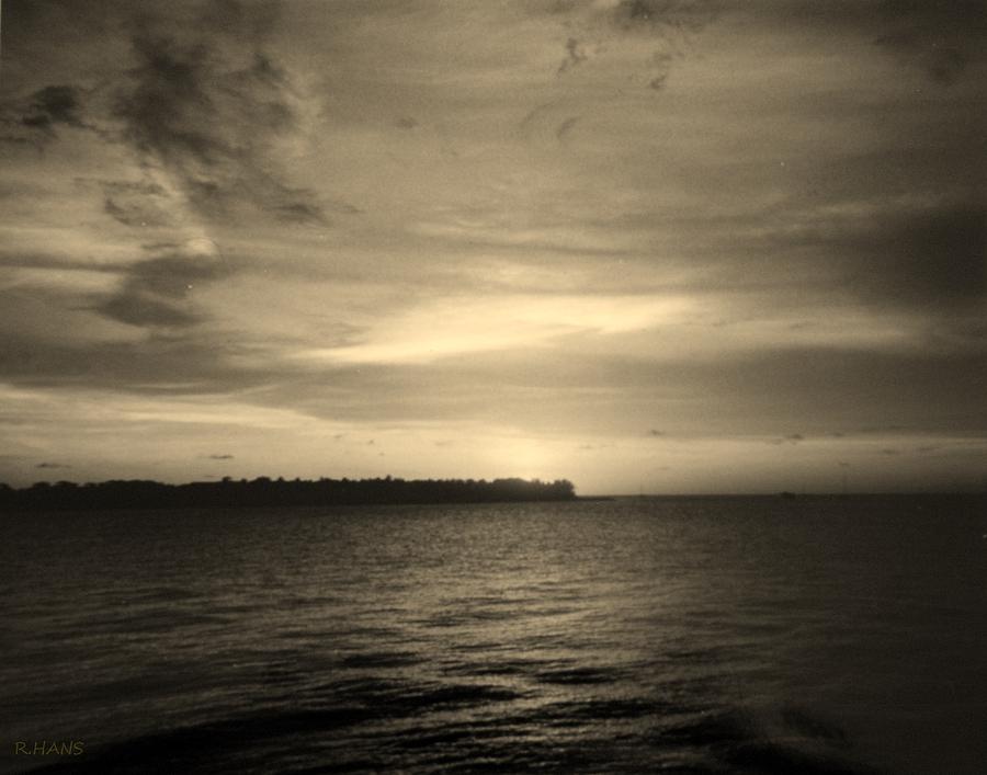 KEY WEST SUNSET in BLACK AND WHITE Photograph by Rob Hans