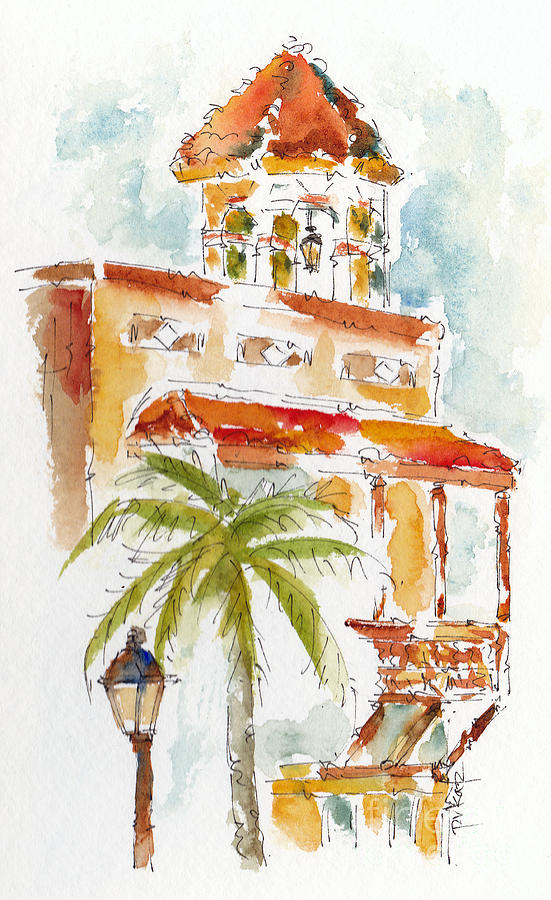 Key West Tower Painting by Pat Katz