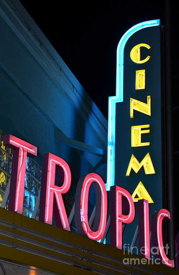 Key West Tropic Cinema Neon Art Deco Theater Signs Photograph by Shawn OBrien