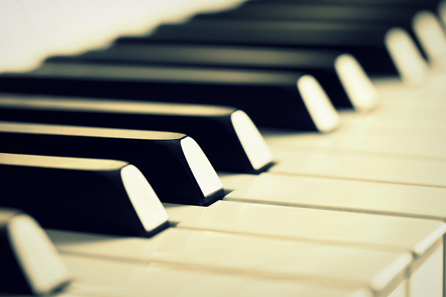 Music Photograph - Keyboard of a Piano by Chevy Fleet