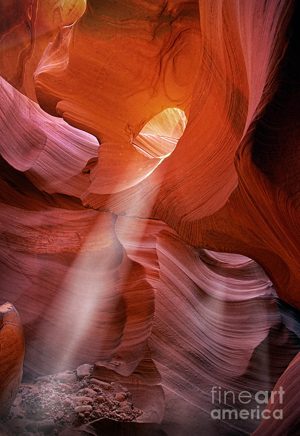 Antelope Canyon Photograph - Keyhole Light by Inge Johnsson