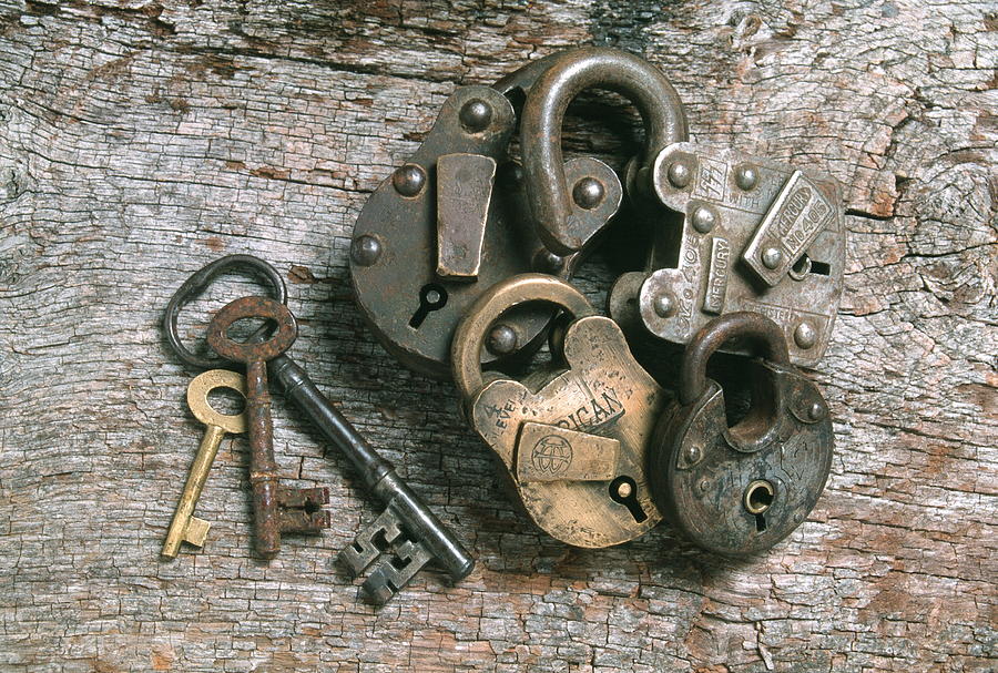 Keys And Padlocks Photograph by Science Photo Library Keys And Padlocks Photograph by Science Photo Library