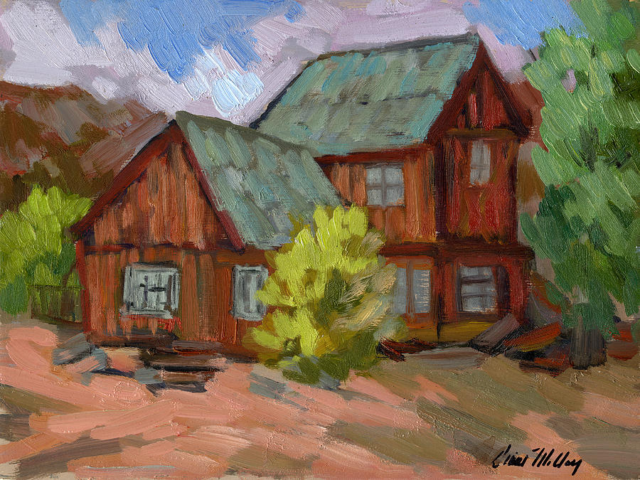 National Parks Painting - Keys Ranch at Joshua Tree by Diane McClary