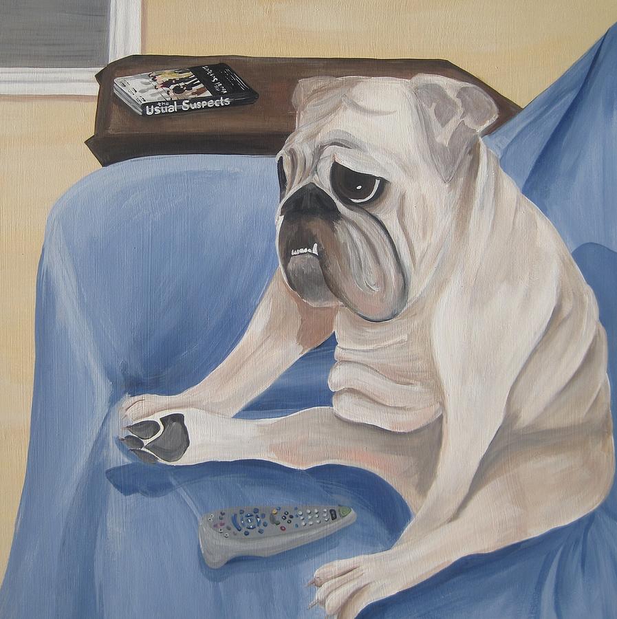 English Bulldog Painting - Keyser by Tracie Davis
