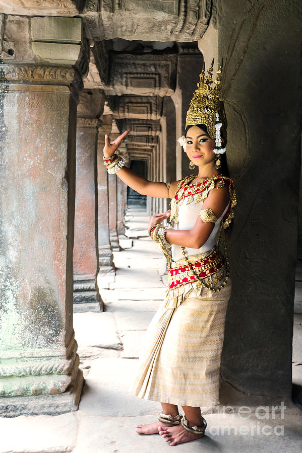 Khmer Apsara dancer - Angkor Wat - Cambodia Photograph by Matteo Colombo