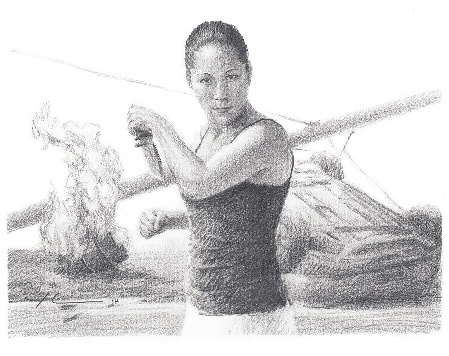Kick Butt Instructor Pencil Portrait Painting by Mike Theuer Kick Butt Instructor Pencil Portrait Painting by Mike Theuer