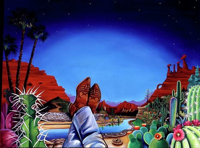 Kickin Back Painting by William T Templeton