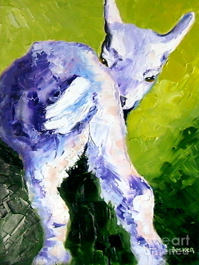 Kid Goat Painting by Susan A Becker