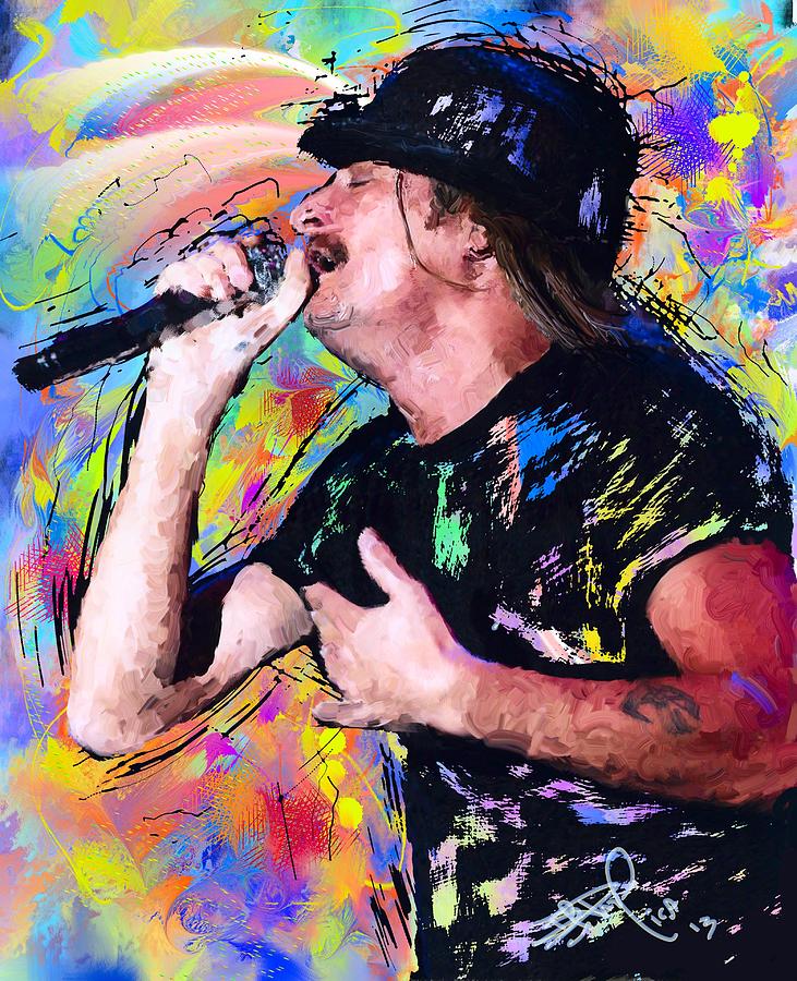 Musician Painting - Kid Rock 1V3 by Donald Pavlica
