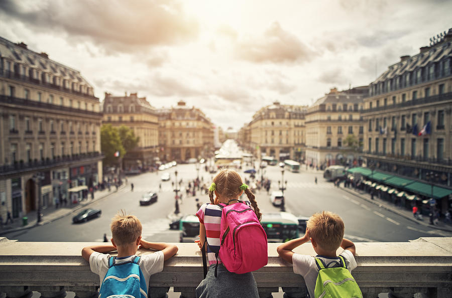 Kid tourist visiting paris Photograph by Imgorthand