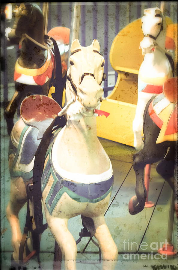 Kiddie Carousel - Painted Ponies Photograph by Colleen Kammerer