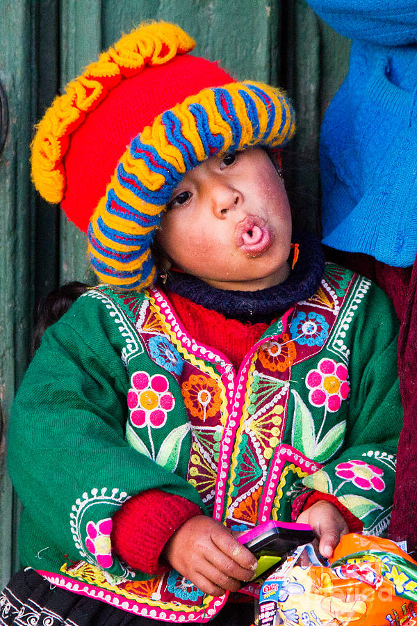 Kids are Kids even in Peru Photograph by Dan Hartford