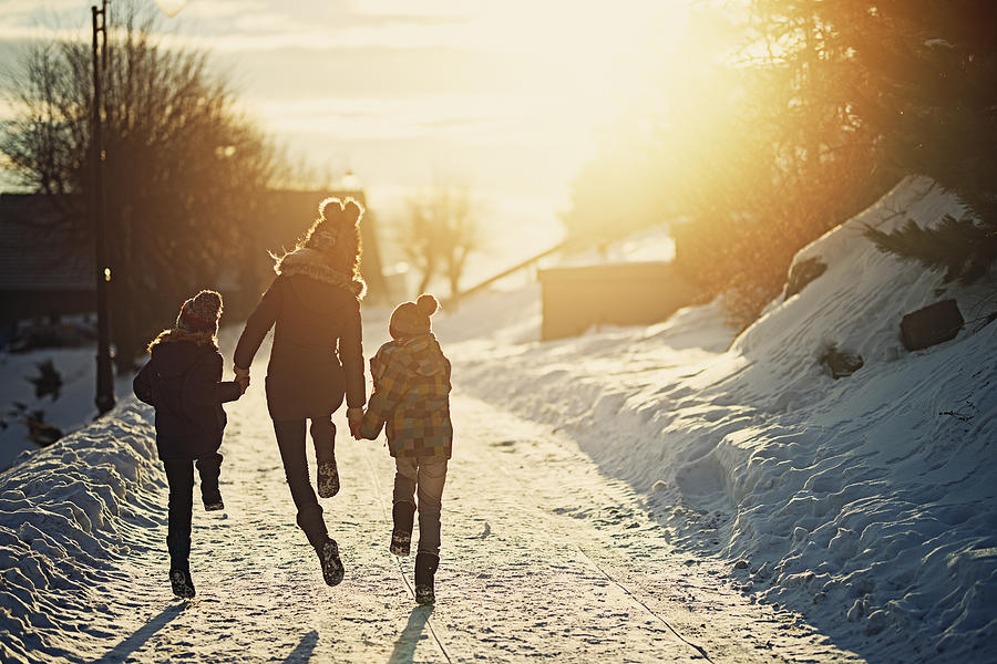Kids enjoying winter Photograph by Imgorthand