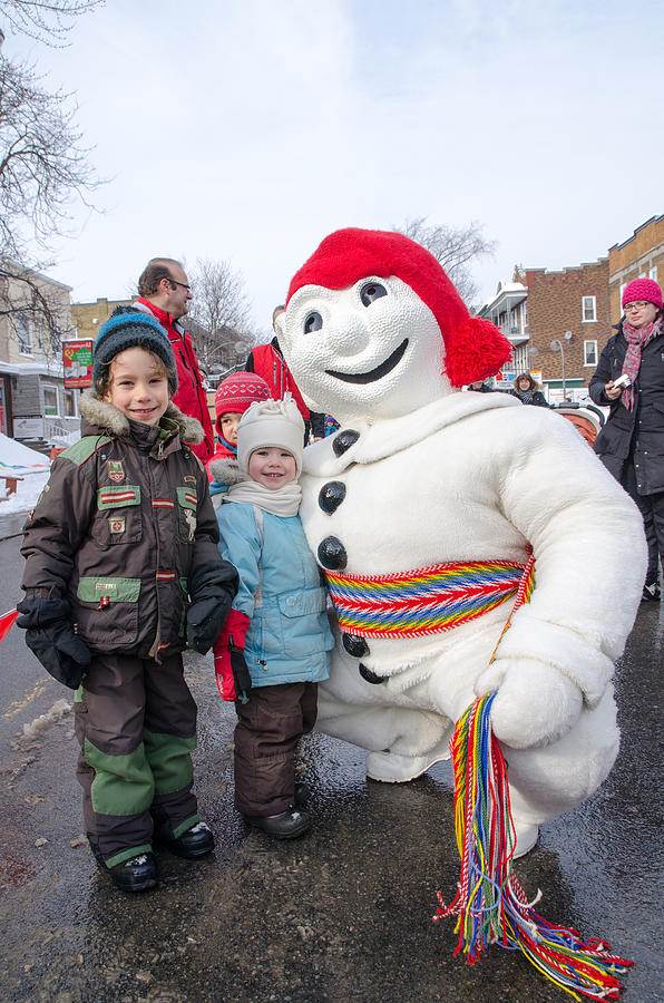 Kids with Bonhomme Carnaval Photograph by Marcduf