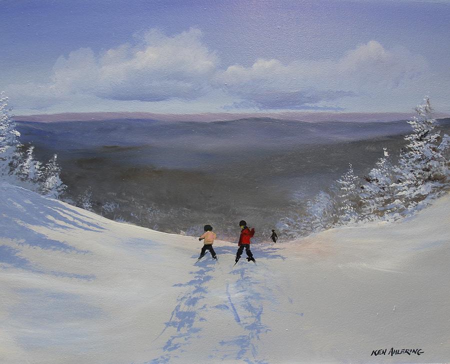 Winter Painting - Kidski by Ken Ahlering