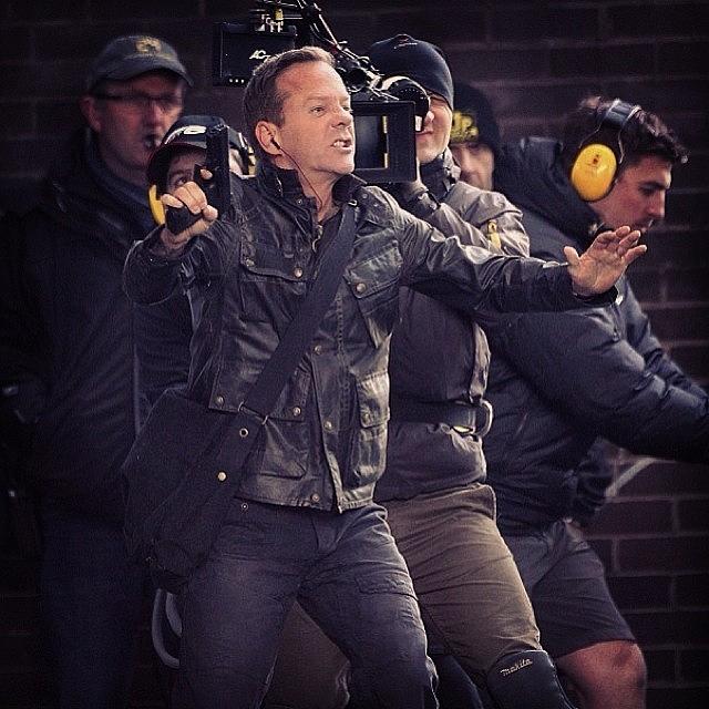 London Photograph - Kiefer Sutherland Filming 24 Live by Lisa Thomas