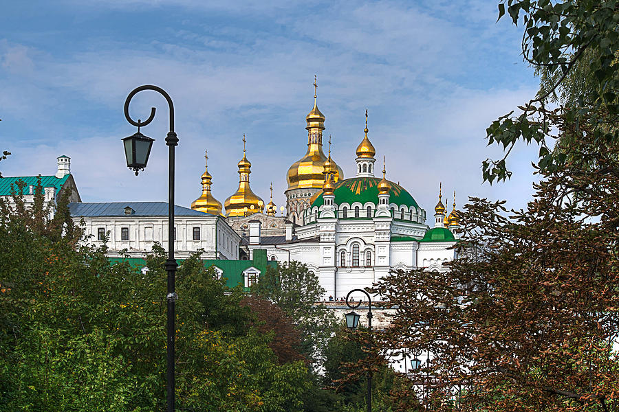 Architecture Photograph - Kiev Pechersk Lavra in September by Matt Create