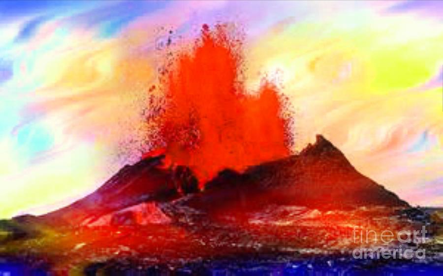 Kilauea Eruption Digital Art by Steven  Pipella