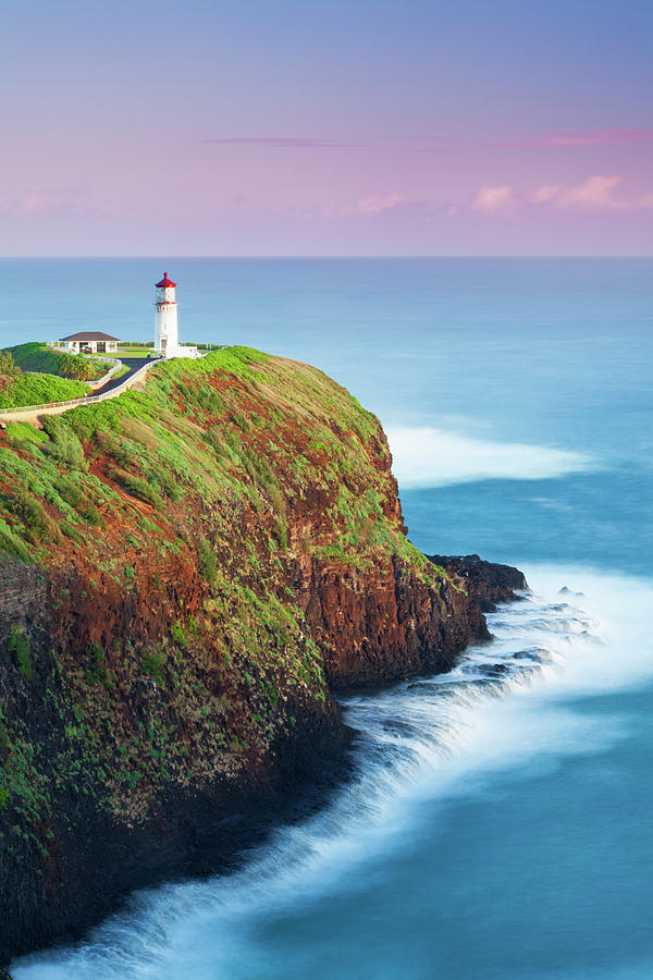 Kilauea Lighthouse At Dawn Photograph by Glowingearth