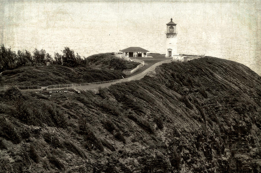 Lighthouse Photograph - Kilauea Lighthouse Vintage Look and Feel by Photography  By Sai