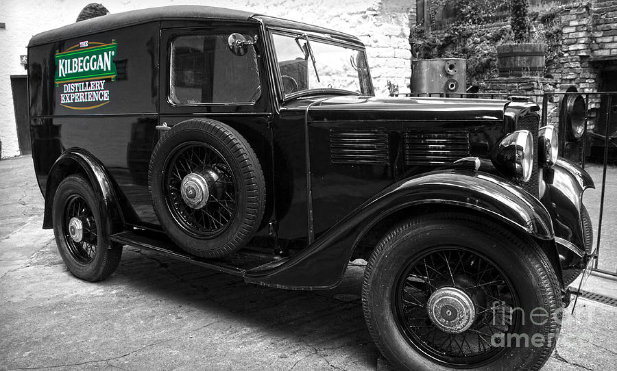 Black And White Photograph - Kilbeggan distillerys old car by RicardMN Photography