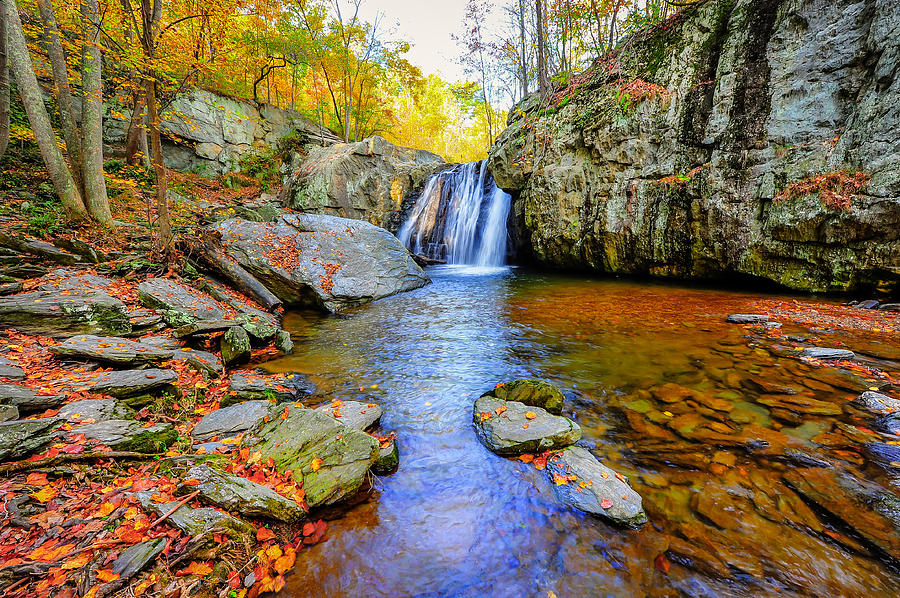 Kilgore Falls in Maryland in Autumn Photograph by Patrick Wolf