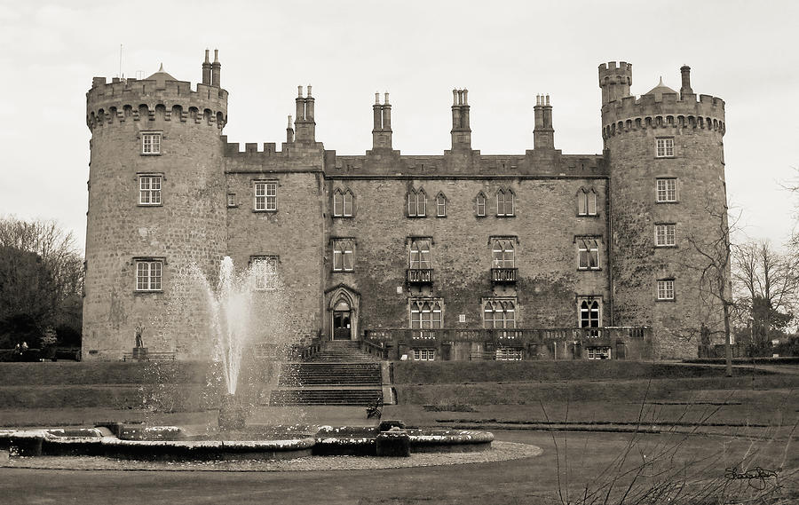 Kilkenny Castle- Antique Black and White Photograph by Shanna Hyatt