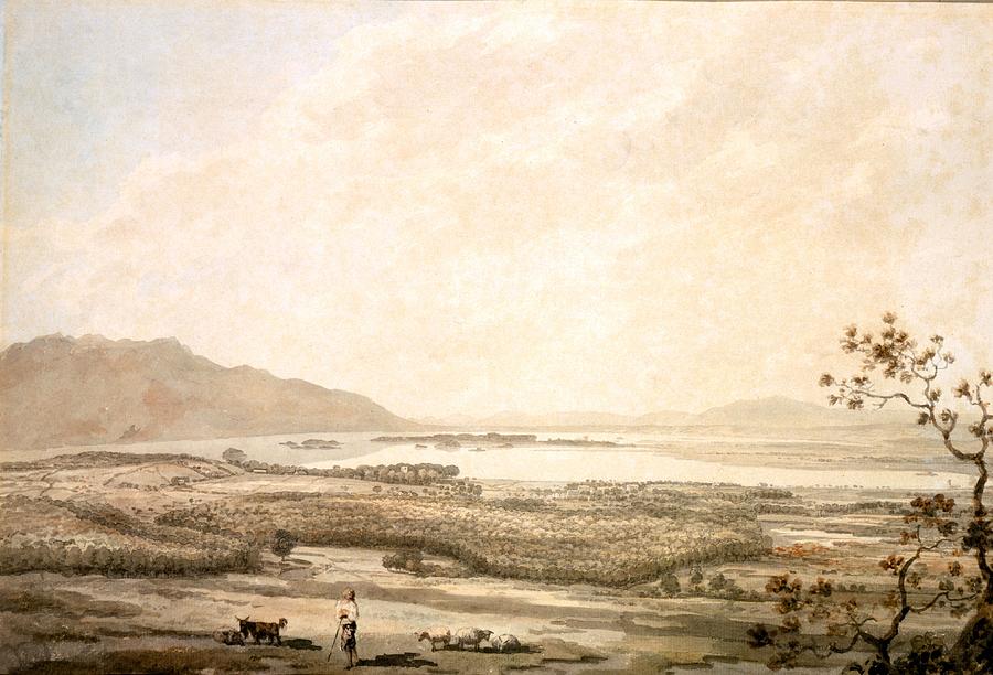 Landscape Drawing - Killarney From The Hills Above Muckross by William Pars
