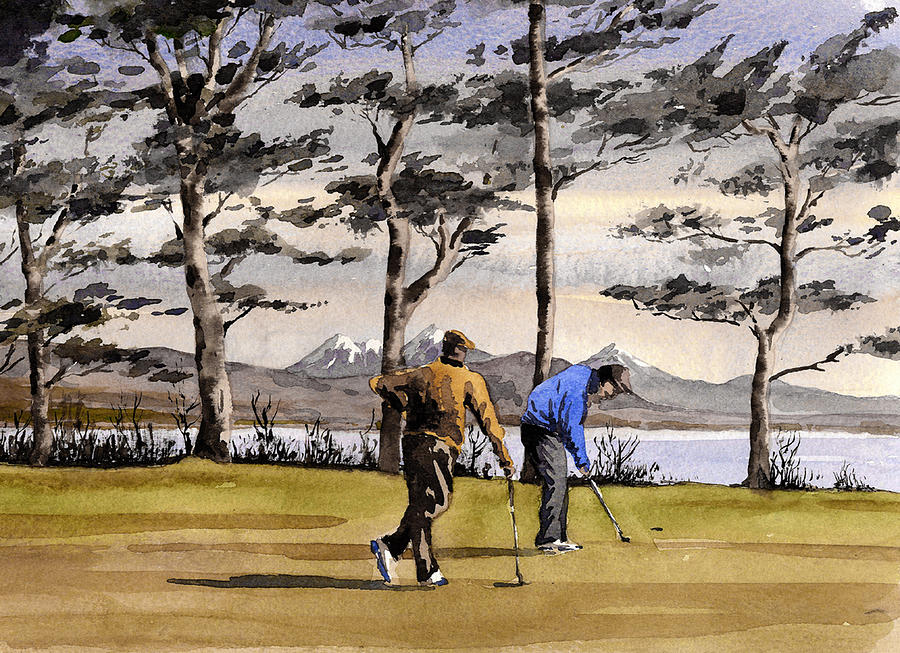 KERRY Killarney Golf Club  Painting by Val Byrne