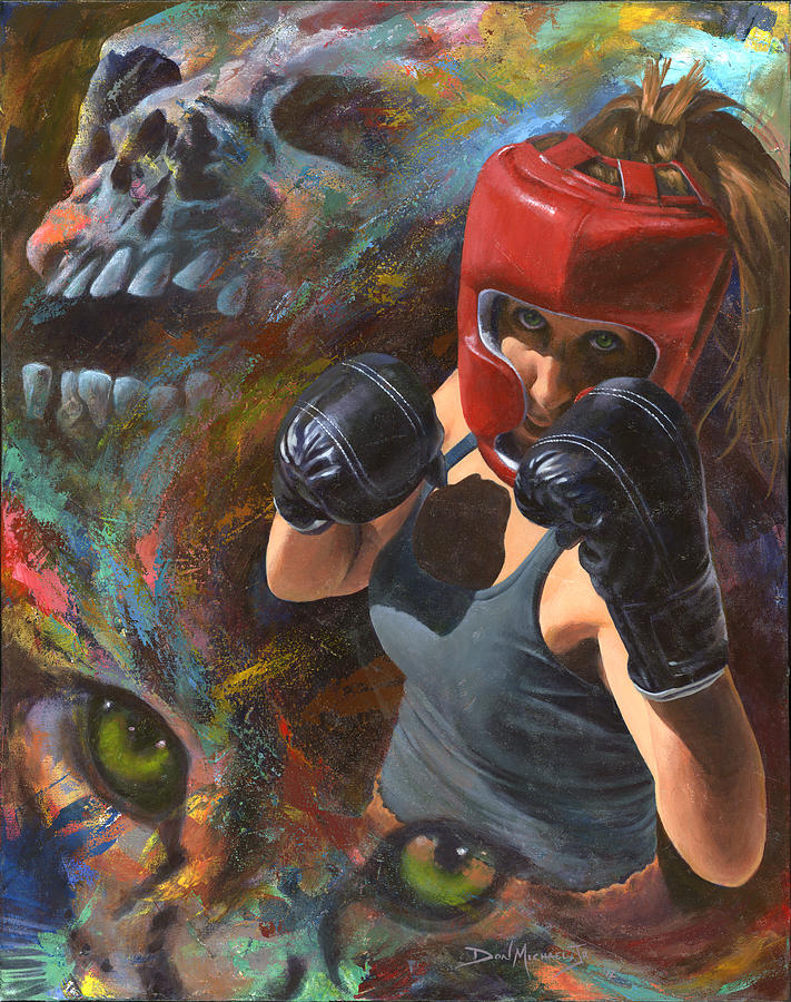 Boxing Painting - Killer Instinct by Don Michael Jr.
