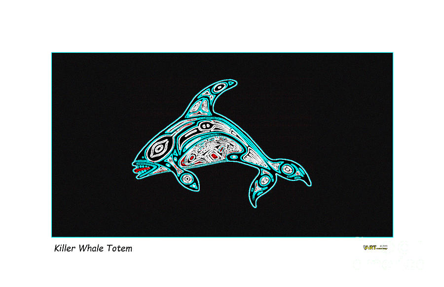 Killer Whale Totem Mixed Media by Art MacKay