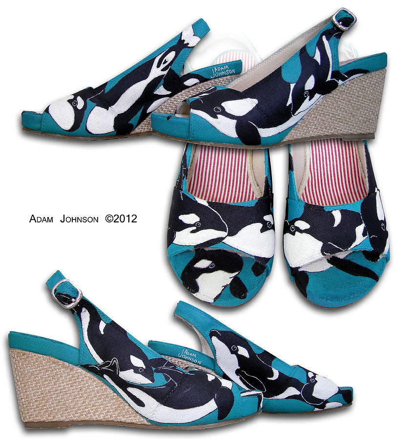 Killer Whale Wedges Painting by Adam Johnson
