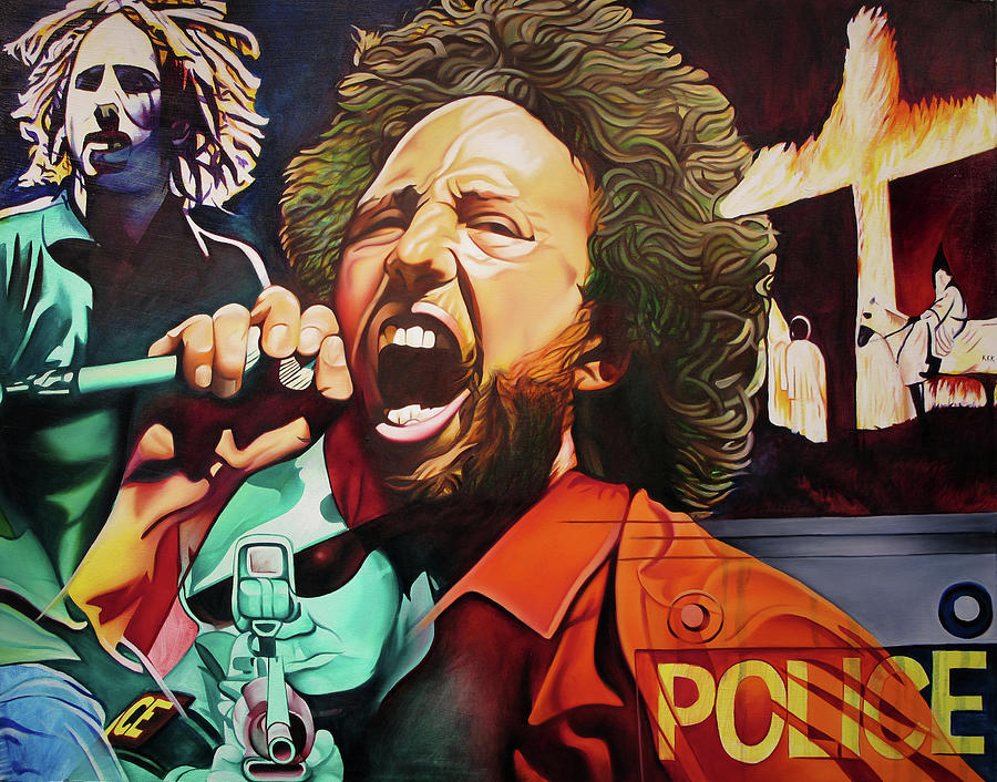 Zack de la Rocha-Killing in the Name  Painting by Joshua Morton