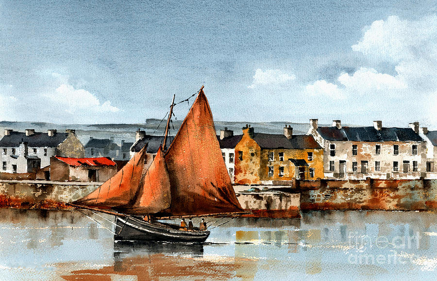 Kilronan Aran Islands Galway Painting by Val Byrne