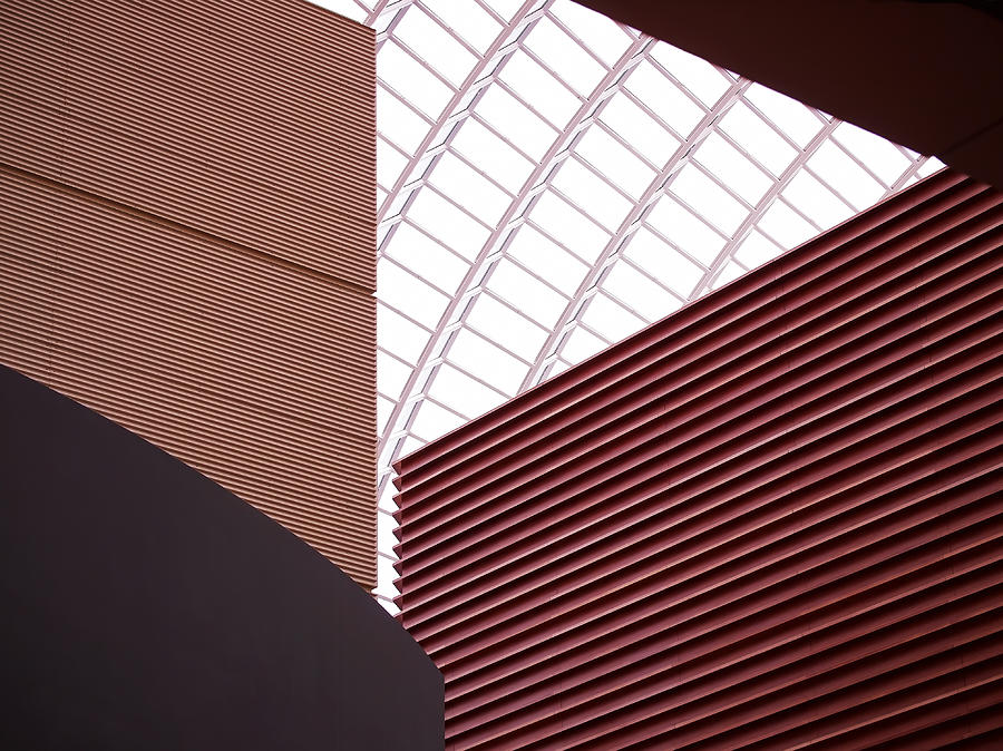 Abstract Photograph - Kimmel Center Geometry by Rona Black