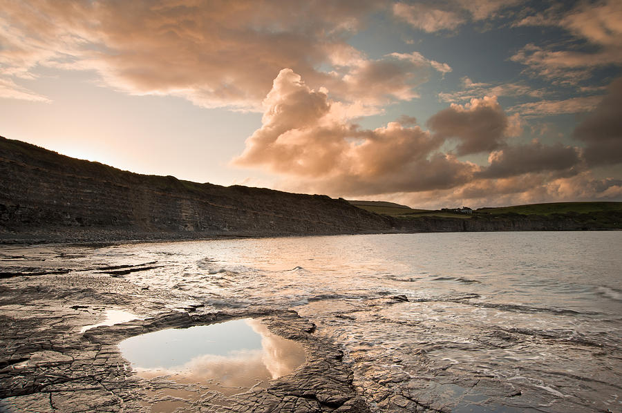 Summer Photograph - Kimmeridge Bay sunrise landscape Dorset England by Matthew Gibson