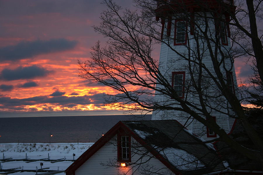 Kincardine Lighthouse Winter Photograph by Paula Brown