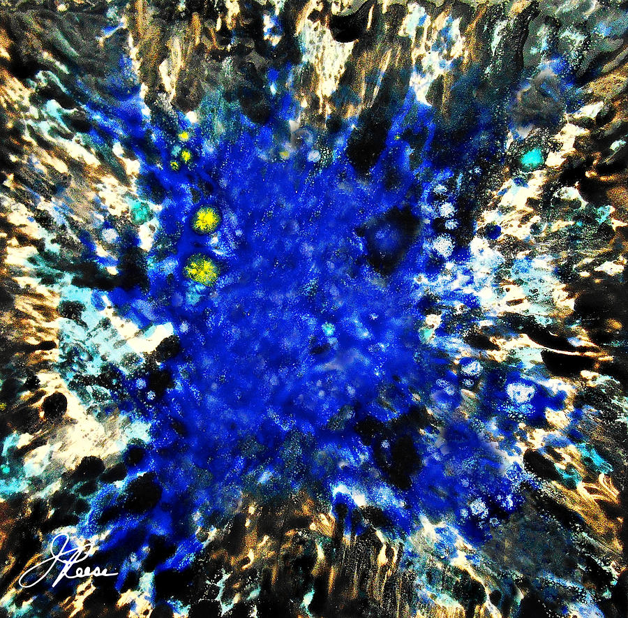 Kinetic Blue Painting by Joan Reese