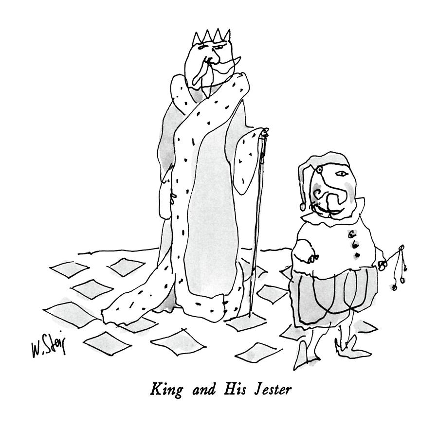 King And His Jester Drawing by William Steig